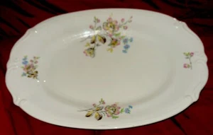 Chodziez Made in Poland Vintage Serving Platter Dogwood 13” Oval 044082 26 - Picture 1 of 11