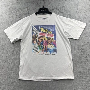Vintage Y2K Riot On Sunset Strip T Shirt Graphic T Shirt Baggy Grunge Goth Movie - Picture 1 of 9