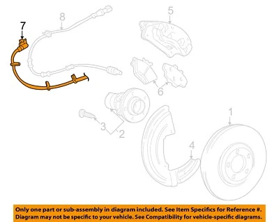Manguera de freno Ford OEM 05-07 quinientos componentes de freno 6F9Z2078B Foto 1 de 2