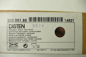 IKEA Disten Seilsystem Niedrigvolt verchromt 1995 NOS OVP M-5422 - Bild 1 von 8