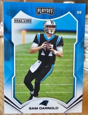 2021 Panini Playoff Sam Darnold #157 Goal Line Parallel Carolina Panthers - Image 1 of 2
