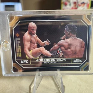 2024 Topps Chrome UFC Anderson Silva Black Refractor 07/10 SSP - Picture 1 of 6