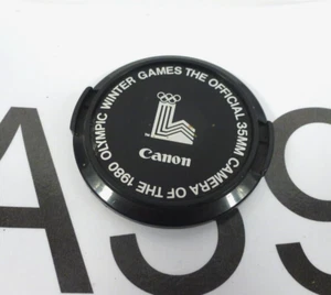 Canon The Official 35mm Camera of 1980 Winter Olympic Games 52mm Lens Cap refm - Picture 1 of 4