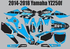 Light Blue YAMAHA GRAPHICS  YZ 250F YZ250F 2014-2018 decals stickers - Picture 1 of 1