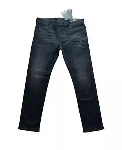 Pantalones de mezclilla Diesel Safado para hombre calce recto RM064 negros $195 talla 38/30 - Imagen 1 de 7