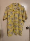 vintage mens yellow tropicana hawaiian shirt large