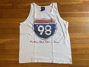 VINTAGE Clint Black Nothing But The Tail Lights Tour Tank Top Men’s Large White - Picture 1 of 12