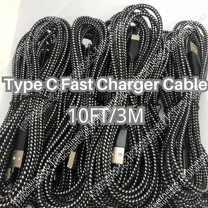Bulk Lot 10ft USB Type C Fast Charger Cable Charging Cord For Samsung S8 S9 S10 - Picture 1 of 10