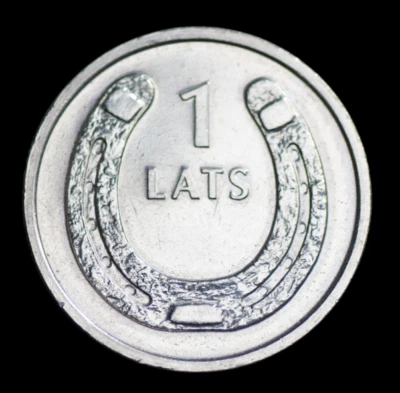 Latvia 1 lats. Commemorative Coin 2010 Horseshoe (circulated) Latvija # 034 - Image 1 of 3