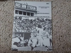 Vintage 1983 San Fran Giants Santa Clara Broncos Programm Baseball Sport Sammeln - Bild 1 von 3