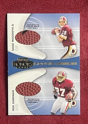 2001 Playoff Honors - Rookie Tandems Rod Gardner, Sage Rosenfels #RT-5 Footballs - Image 1 of 2