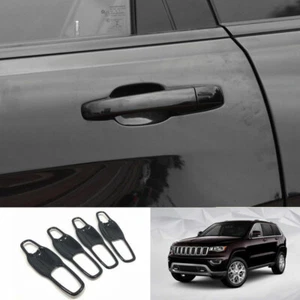 For Grand Cherokee 2011-2020 Carbon Fiber Exterior Door Handle Bowl Cover Trim - Imagen 1 de 7