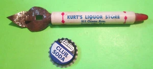 VTG KURT'S LIQUOR STORE METAL PLASTIC BOTTLE CAN SODA OPENER JERSEY CITY,N.J - Picture 1 of 2