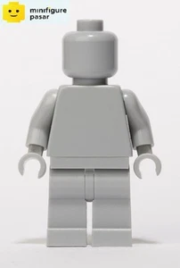 Lego MonoChrome Collectible Minifigure - Color Light Bluish Gray Original Part - Picture 1 of 2