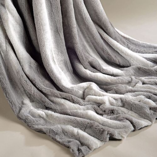 Large Faux Fur Rabbit Fur Blanket Sofa Bed Throw Over Blanket Fox Fur Cosy Comfy
