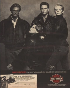 Harley Leathers: Age of Being Yourself Vintage Print Ad 1988 - Bild 1 von 1