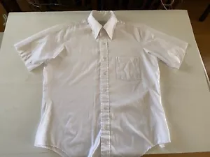 Vintage Burma Kent Men's Shirt Size 15 Short Sleeve White With Pocket - Picture 1 of 5