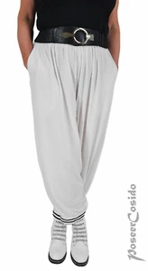 PoCo LAGENLOOK Stripes Jersey Ballon-Hose L-XL-XXL-XXXL 44 46 48 50 52 weiß - Bild 1 von 10
