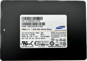 Samsung SSD PM863 1.92TB 2.5" Datacenter Server SATA 6Gb/s 24/7 (MZ7LM1T9HCJM) - Bild 1 von 7