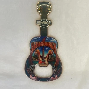 Hard Rock Cafe Classic Acoustic Guitar Pittsburgh Magnetic Bottle Opener - Picture 1 of 3