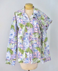 Pigiama corto nuovo senza etichette 8 Oak Lane rosa verde palma zenzero barattolo set 2 pezzi cotone L/XL - Foto 1 di 8