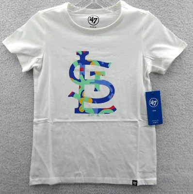 St Louis Cardinals Shirt Kids Medium White '47 Brand Baseball Boys Youth MLB New - Image 1 of 4