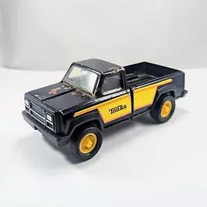 Vintage 80s Tonka Steel Pressed Black/Yellow Metal Pickup Truck - 7” - - Picture 1 of 1