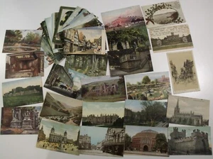 UK UNITED KINGDOM 50 POSTCARD LOT 1904 & UP BUILDINGS, LOCALS,HISTORIC COLOR,124 - Picture 1 of 14