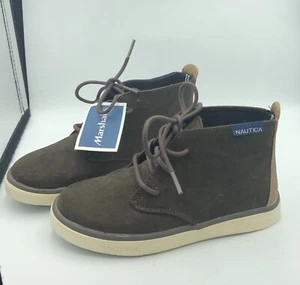 NEW NAUTICA COMFORTABLE BROWN CHUKKA SCHOOL BOYS SHOE SIZE 13 - Picture 1 of 6