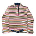 Joules Cowdray 1/4 Button Up Sweatshirt Jumper Striped Multicoloured Women's XL