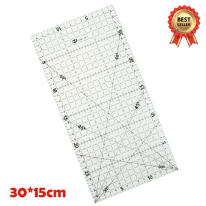 Klar Acryl Quilt Lineal 30 X 15 cm Patchwork Acryl Lineale Nähen Herrscher BF# - Bild 1 von 10