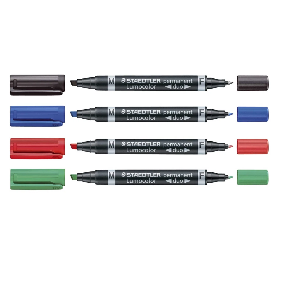 Permanentmarker Staedtler® Lumocolor® duo - nachfüllbar, 0,6 mm und 1,5-4 mm - Bild 1 von 1
