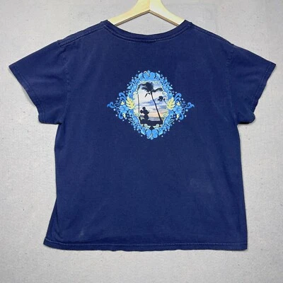 Винтажная мужская футболка Disney Mickey Unlimited размер XL синяя с графикой Disney 90-е пляж - Изображение 1 из 4