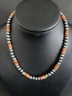 Men’s Sterling Silver SpinyOyster Bead Necklace  16.5 Inch