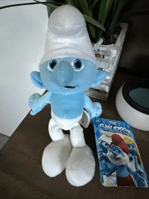 Kellytoy 蓝精灵毛绒 9 英寸蓝色皮肤 2013 填充动物玩具带标签 — 第 1/4 张图片