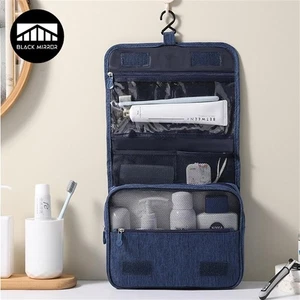 Borsa da toilette impermeabile da appendere viaggio organizer trucco borsa da lavaggio grande capacità - Foto 1 di 27