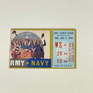 Army vs Navy 12/2/1978 College Football Ticket, Annual Classic, America's Game - Picture 1 of 3