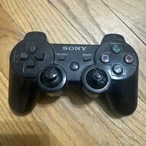 SONY PlayStation 3 PS3 Dualshock Wireless Controller Black Original Tested Nice - Picture 1 of 11