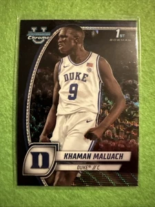 2024-25 Bowman University Chrome - Khaman Maluach #46 Black Wave Refractor (RC) - Bild 1 von 2