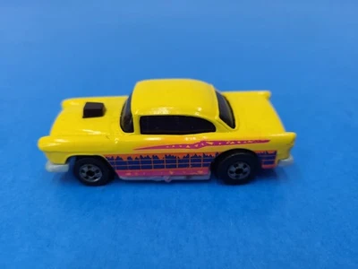 Vintage Hot Wheels Yellow 55' Chevy Coupe Diecast Car Malaysia 1978 - Image 1 of 4