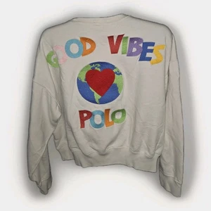Polo Ralph Lauren Good Vibes Pullover mit Rundhalsausschnitt weiß Damengröße Large - Bild 1 von 7