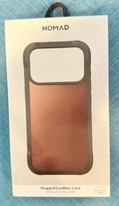 NOMAD Custodia Pelle Resistente per iPhone 17 Pro 6.3" (2025) Marrone Rustico Nuova Sigillata - Foto 1 di 3