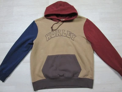 Sudadera con Capucha Hurley Para Hombre (L) Bloques de Color Sudadera Spellout Bordado Logo Patinador Foto 1 de 4
