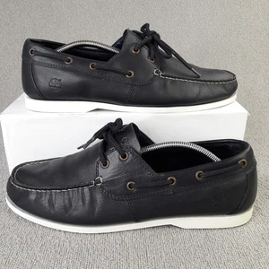 Timberland Mens Boat Shoes UK 10 Navy Cedar Bay Leather Deck Kayak EUR 44.5 - Picture 1 of 12