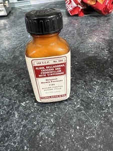 VTG NOS Parke Davis & Co. BELLADONNA Bottle - Authentic - 100 CT. - Picture 1 of 5