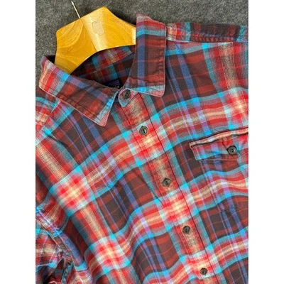 Camisa de franela a cuadros de algodón orgánico Patagonia para hombre talla L manga larga sostenible Foto 1 de 4