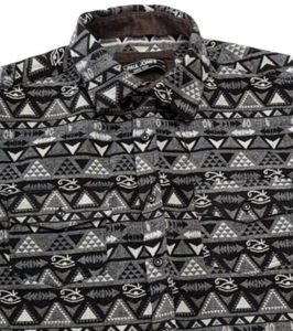Paul Jones Strick Shirt Button Down Langarm TRIBAL Aztec Horus Eye Gr. L - Bild 1 von 14