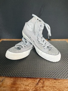 Chucks Converse Grau/Silberglitzer Gr 37 - Bild 1 von 9