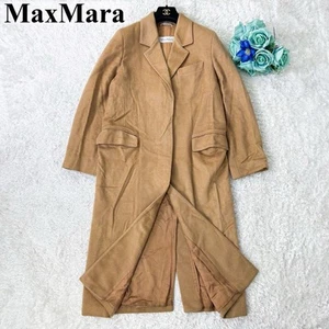 Max Mara Pure Camel Long Coat L Size Maxi Length High Brand Used - Picture 1 of 11
