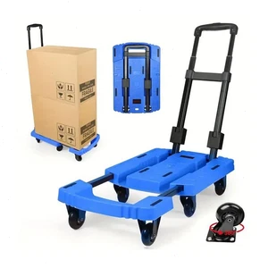 SELORSS Carrello Pieghevole Carrello Manuale 530 LBS Carrello Bagagli Resistente con 6 Ruote - Foto 1 di 11